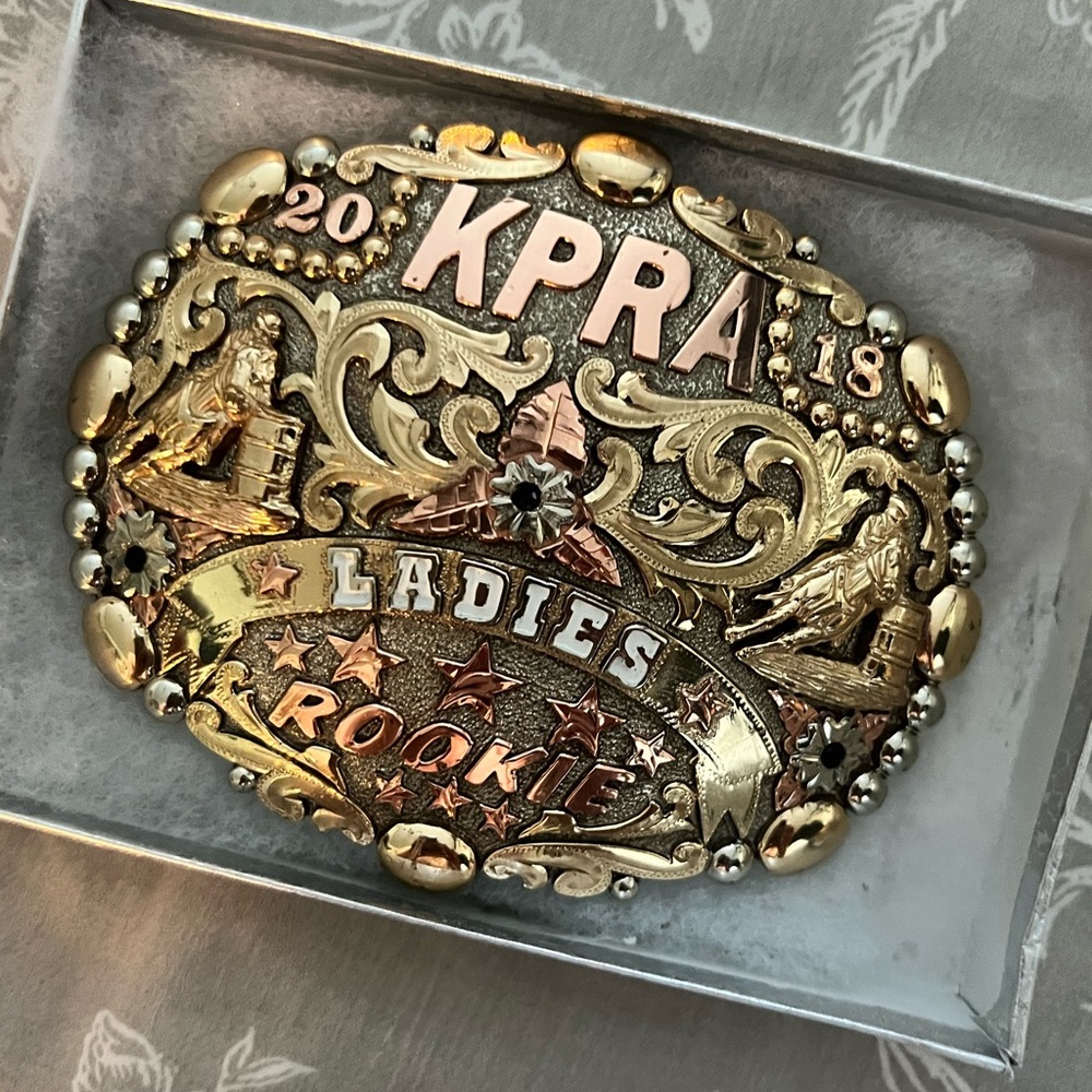 Rodeo Rookie Trophy Buckle Ladies Barrel Racing